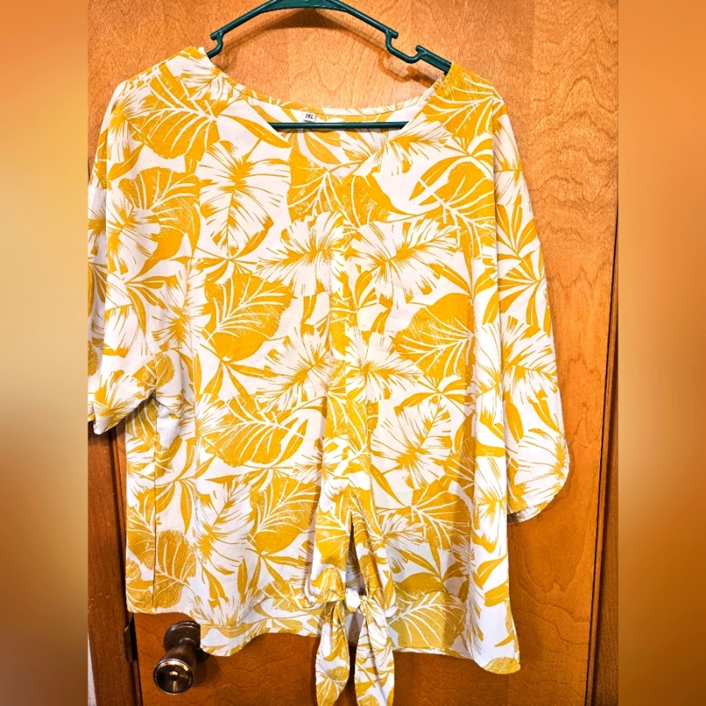 Yellow Floral Women's Top
